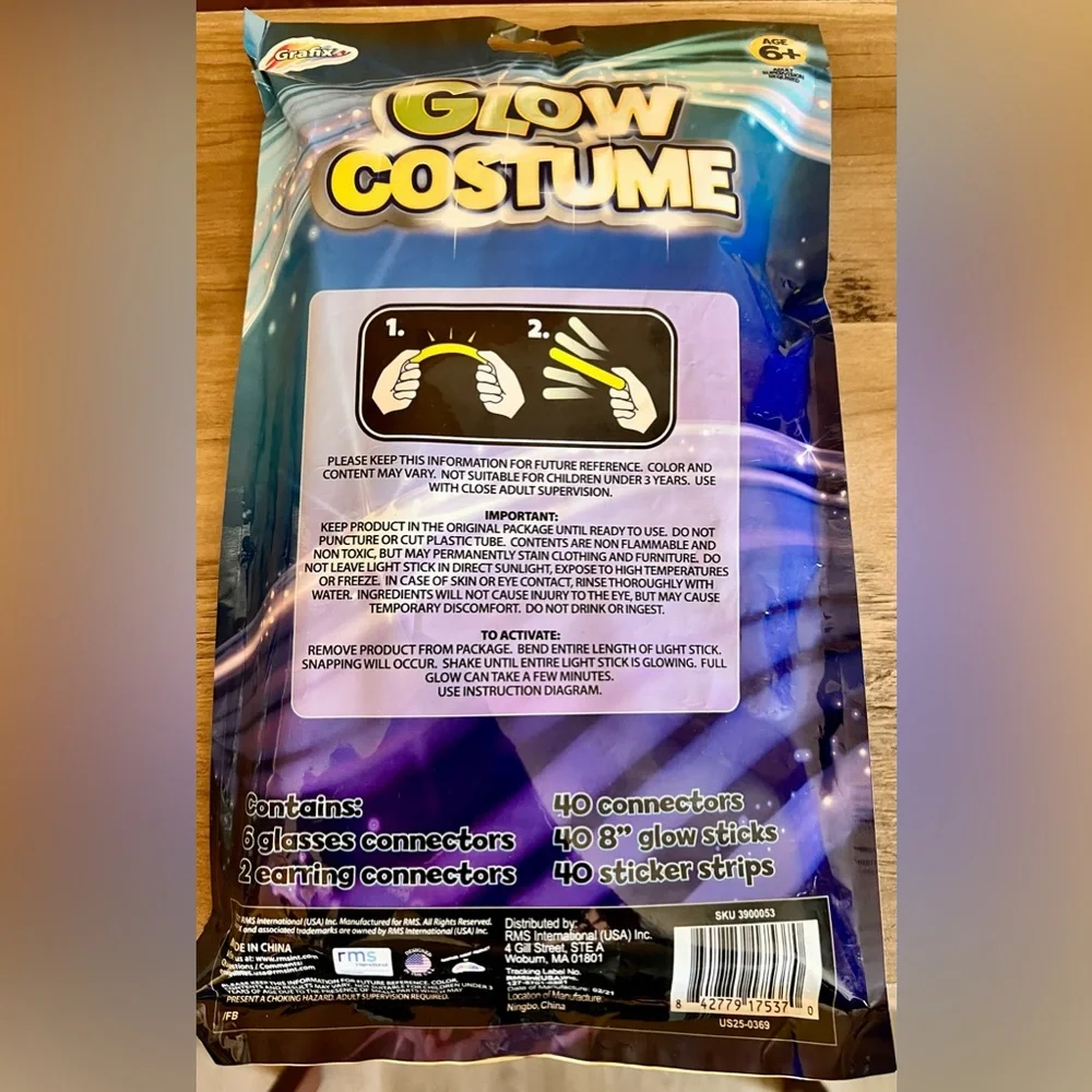 Glow Costume for Kids - Multicolor NIP - Picture 2 of 4